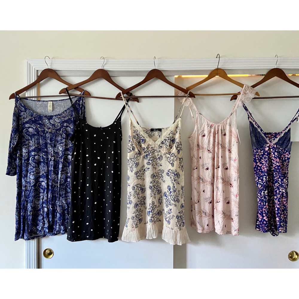 5 Women's Pajama Slips NEW. Retail $150